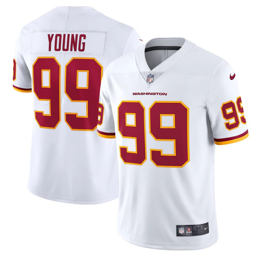 Men Washington Redskins #99 Chase Young Nike White Vapor Limited NFL Jersey->customized nfl jersey->Custom Jersey